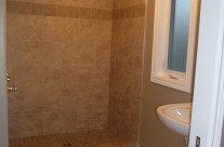 Ensuite Bathroom with custom tiled shower